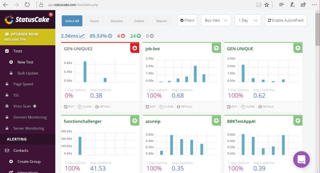 Statuscake Status Page Example External monitoring of Azure web apps with Statuscake - gordon.byers.me